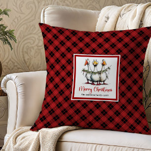 Kerstmis Domme Gans Humor Worp Kussen Decoratie
