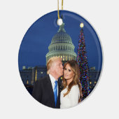 Kerstmis: Donald en Melania Keramisch Ornament (Links)