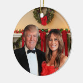 Kerstmis: Donald en Melania Keramisch Ornament (Links)