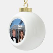 Kerstmis: Donald en Melania Keramische Bal Ornament (Rechts)