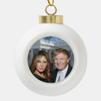 Kerstmis: Donald en Melania Keramische Bal Ornament