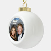 Kerstmis: Donald en Melania Keramische Bal Ornament (Rechts)