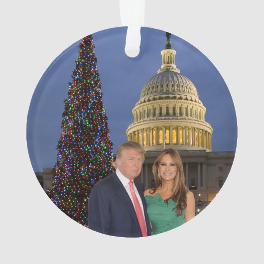 Kerstmis: Donald en Melania Ornament (achterkant)
