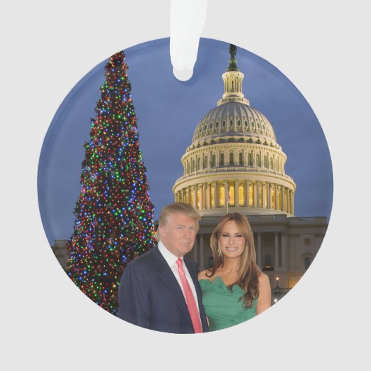 Kerstmis: Donald en Melania Ornament (voorkant)