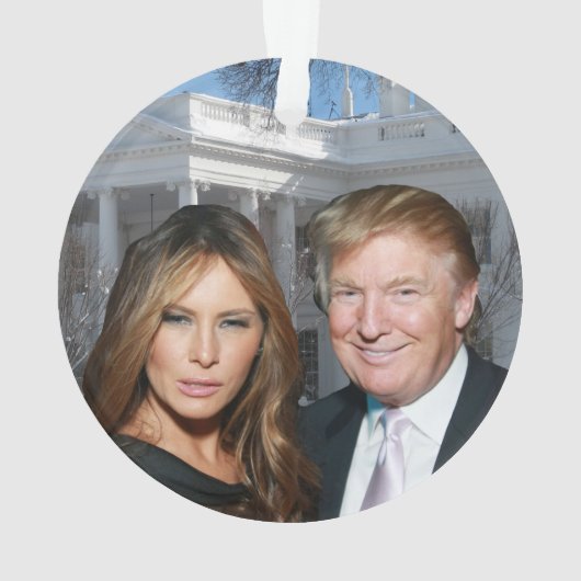 Kerstmis: Donald en Melania Ornament (achterkant)