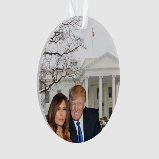 Kerstmis: Donald en Melania Ornament (voorkant)