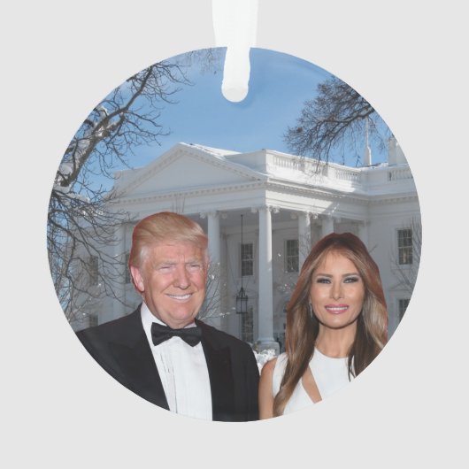 Kerstmis: Donald en Melania Ornament (achterkant)