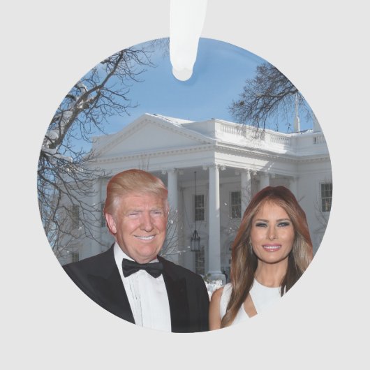 Kerstmis: Donald en Melania Ornament (voorkant)