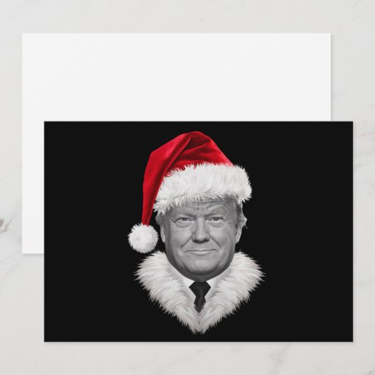 Kerstmis Donald Trump Grappige Kerstman Hoed Cadea Feestdagenkaart (Voorkant / Achterkant)