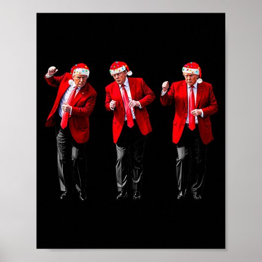 Kerstmis Donald Trump President 2024 Dansen Grappi Poster (Voorkant)