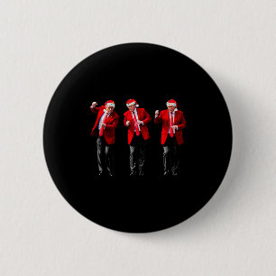 Kerstmis Donald Trump President 2024 Dansen Grappi Ronde Button 5,7 Cm