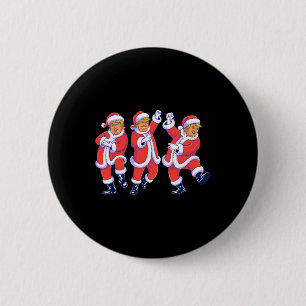 Kerstmis Donald Trump President 2025 Dansen Grappi Ronde Button 5,7 Cm