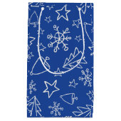 Kerstmis donkerblauwe cadeautas (Voorkant)