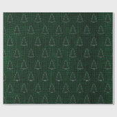 Kerstmis - Donkergroene omhulling Cadeaupapier (Vlak)