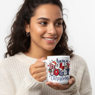 Kerstmis Donut Ontwerp Keramische Mok