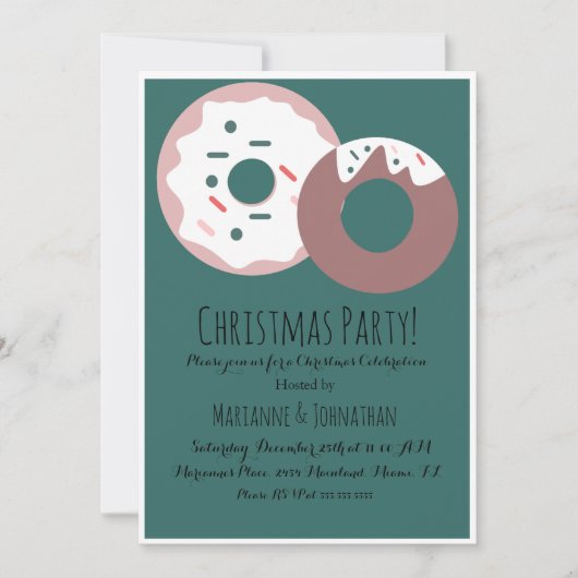 Kerstmis Donut Sprinkles Holiday Theme Kaart (Voorkant)