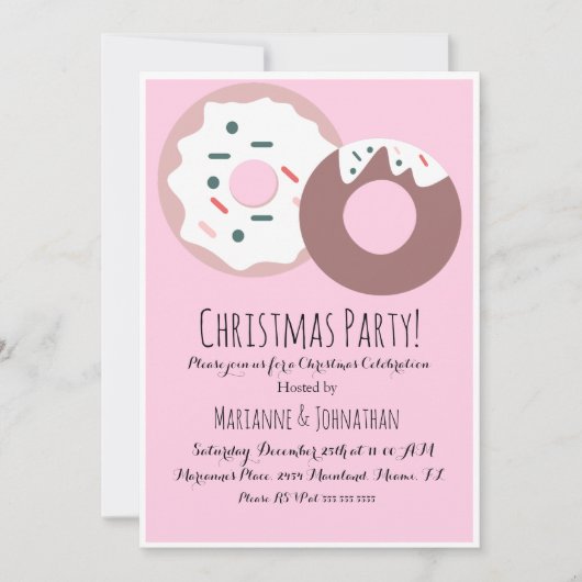 Kerstmis Donut Sprinkles Holiday Theme Kaart (Voorkant)