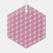 Kerstmis Donuts Strooigoed Bakkerij Roze  Glas Ornament (Voorkant)
