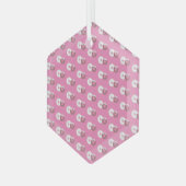 Kerstmis Donuts Strooigoed Bakkerij Roze  Glas Ornament (Voorkant links)