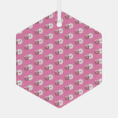 Kerstmis Donuts Strooigoed Bakkerij Roze  Glas Ornament (Achterkant)