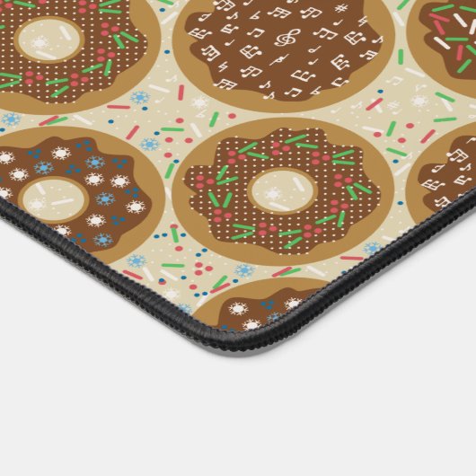 Kerstmis donuts thema bureaumat (Hoek)