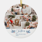 Kerstmis Doodle Lijn Kunst Vakantie Keramisch Ornament (Voorkant)