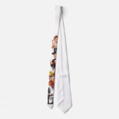 Kerstmis door de jaren heen - Heren Custom Necktie Stropdas (Achterkant)