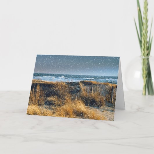 Kerstmis door de kustKaart Feestdagen Kaart (Voorkant)