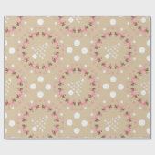 Kerstmis door de Shore Flamingo in Seashells Cadeaupapier (Vlak)