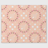 Kerstmis door de Shore Flamingo in Seashells Coral Cadeaupapier (Vlak)