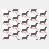 Kerstmis door de sneeuw inpakpapier vel (Voorkant)