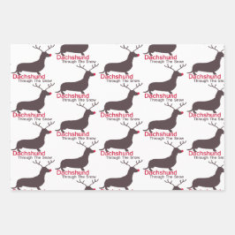 Kerstmis door de sneeuw inpakpapier vel