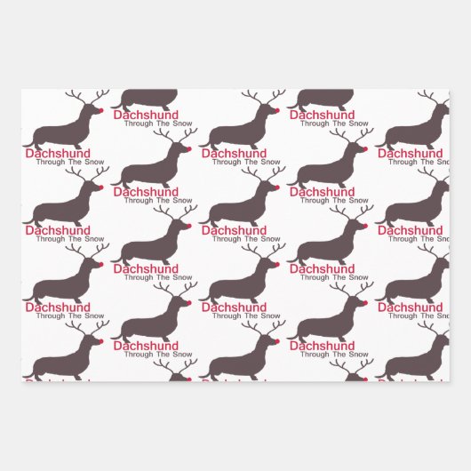 Kerstmis door de sneeuw inpakpapier vel (Voorkant)