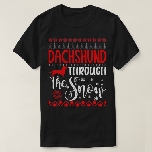 Kerstmis door de sneeuw t-shirt (Design voorkant)