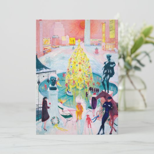 Kerstmis door Florine Stettheimer Bedankkaart (Staand voorkant)