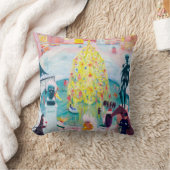 Kerstmis door Florine Stettheimer Kussen (Deken)