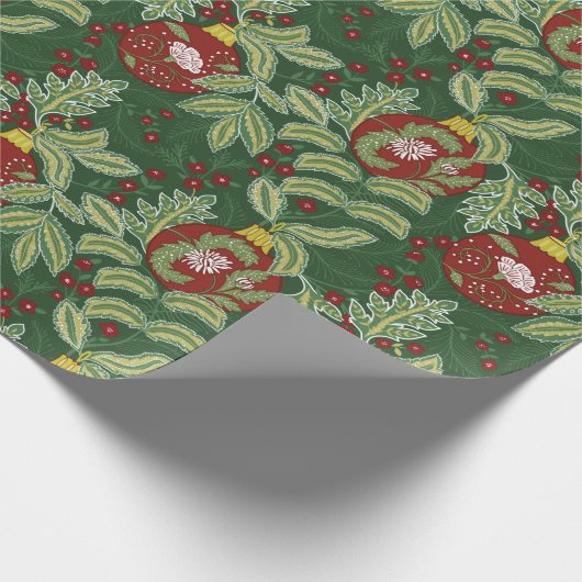 Kerstmis door William Morris Wrapping Paper Cadeaupapier (Hoek)