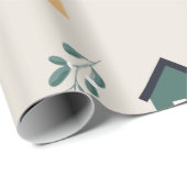 Kerstmis dorp Cute Festive Vakantie Cadeaupapier (Rol Hoek)
