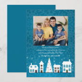 Kerstmis Dorp Foto Kerstkaart (Voorkant / Achterkant)