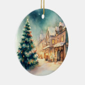 Kerstmis dorp keramisch ornament (Rechts)