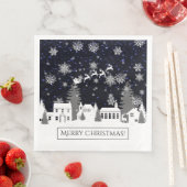 Kerstmis dorp papieren servet (Insitu)