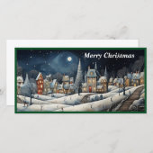 Kerstmis Dorp plat kaart (Voorkant / Achterkant)