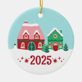 Kerstmis Dorps Jaarlijkse Ornament (Voorkant)