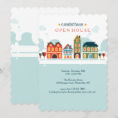 Kerstmis Dorps Uitnodiging (Voorkant / Achterkant)