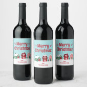 Kerstmis Dorps Wijnlabel Wijn Etiket (Flessen)