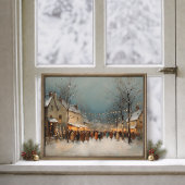 Kerstmis dorpsavondposter poster