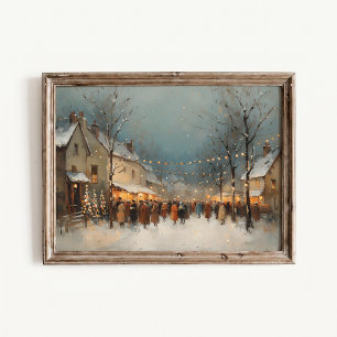 Kerstmis dorpsavondposter poster