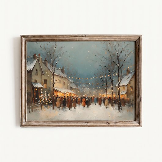 Kerstmis dorpsavondposter poster