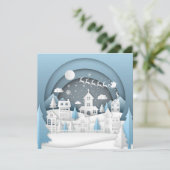 Kerstmis Dorpskaart (Staand voorkant)