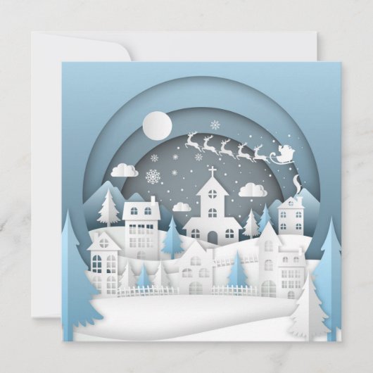 Kerstmis Dorpskaart (Voorkant)